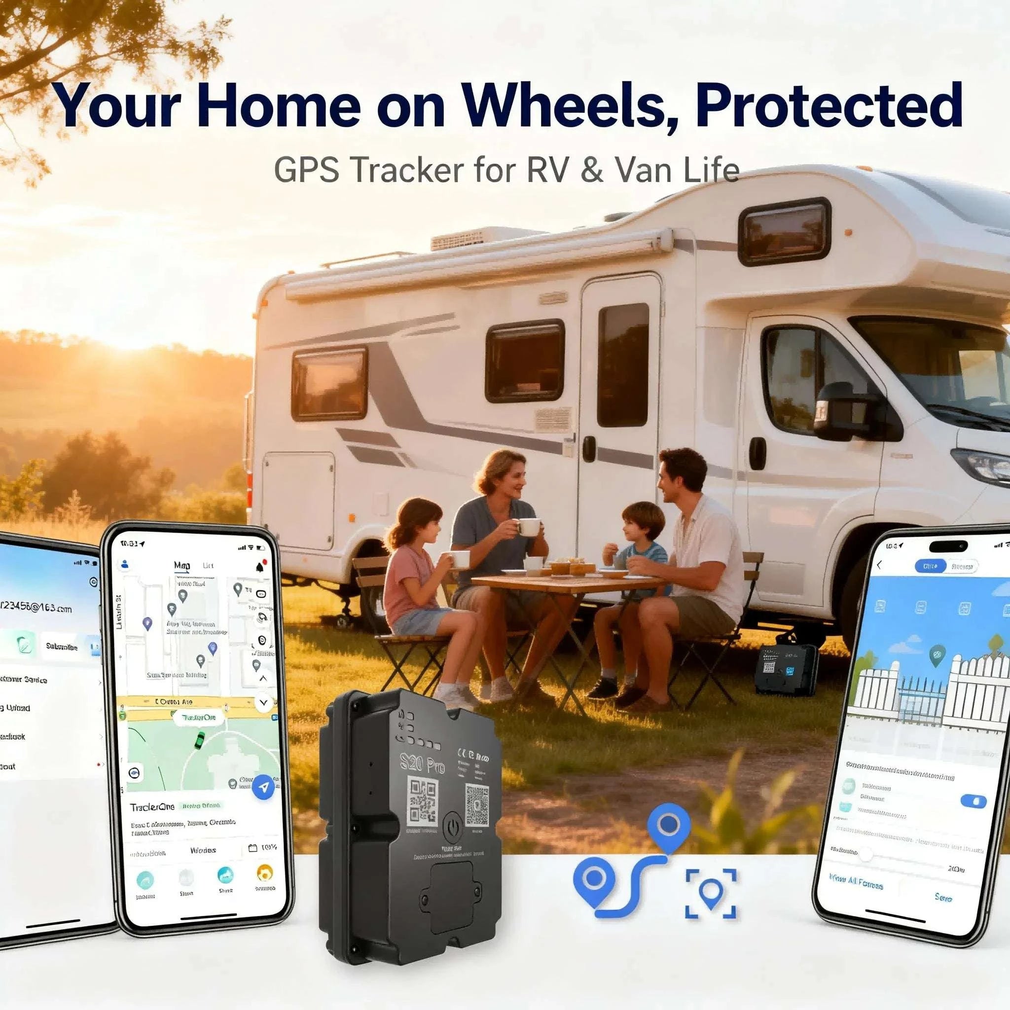 4G GPS Tracker for RV, Camper & Van Life with Real-Time Alerts-China Mainland