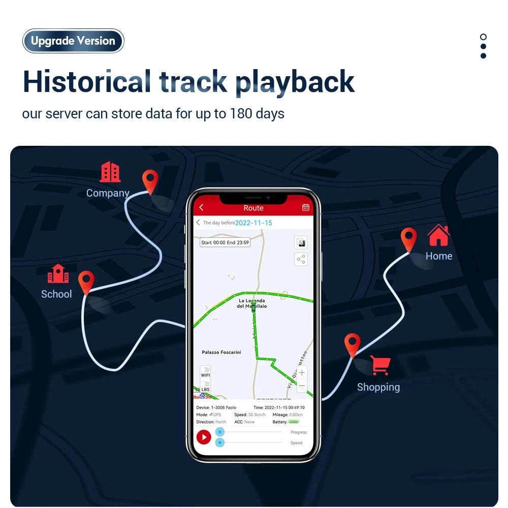 4G GPS Tracker with Fuel Cut-Off Relay and Vibration Alerts-930G One year APP / China Mainland