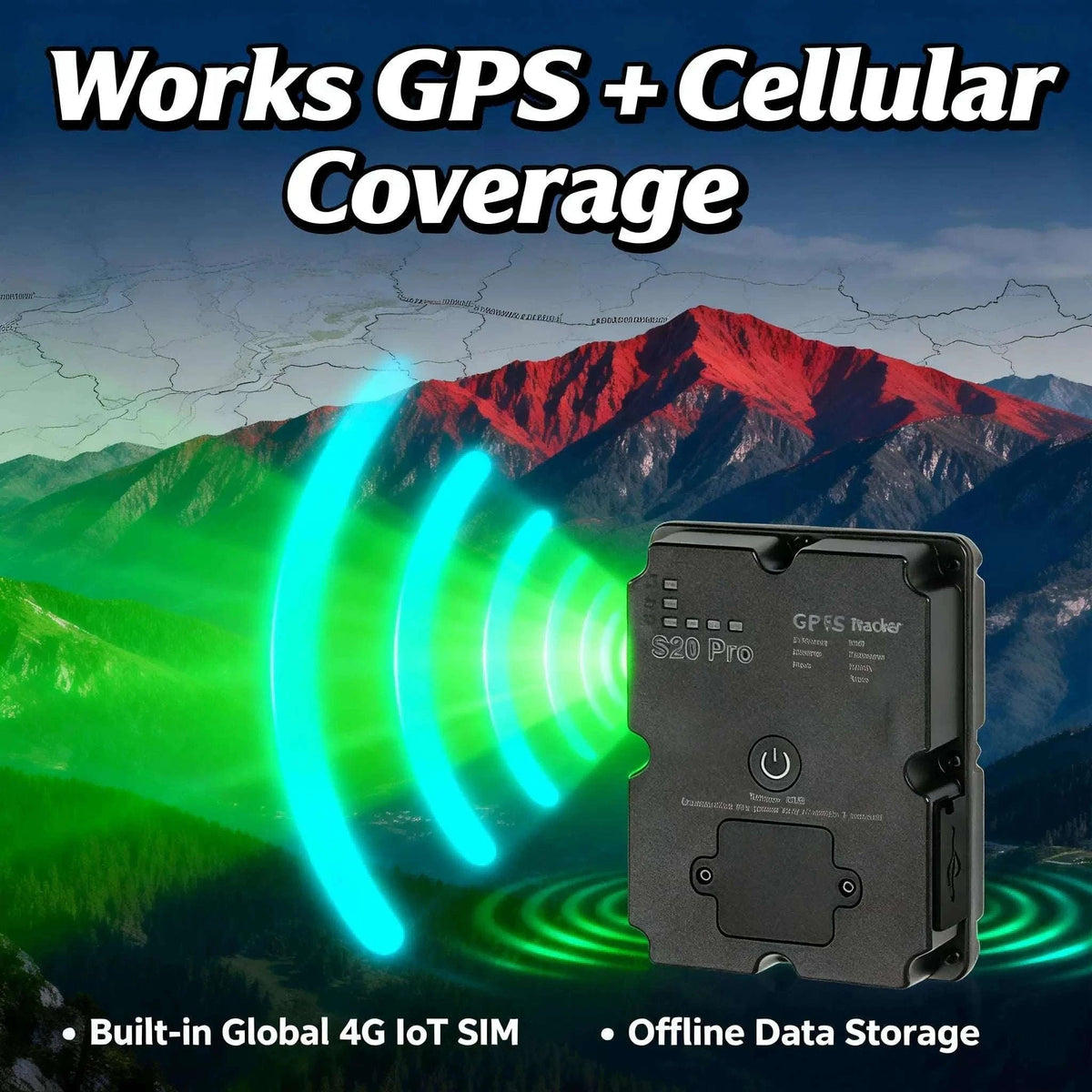 4G GPS Tracker with SOS for Hiking, Backpacking & Outdoor Safety-GERMANY