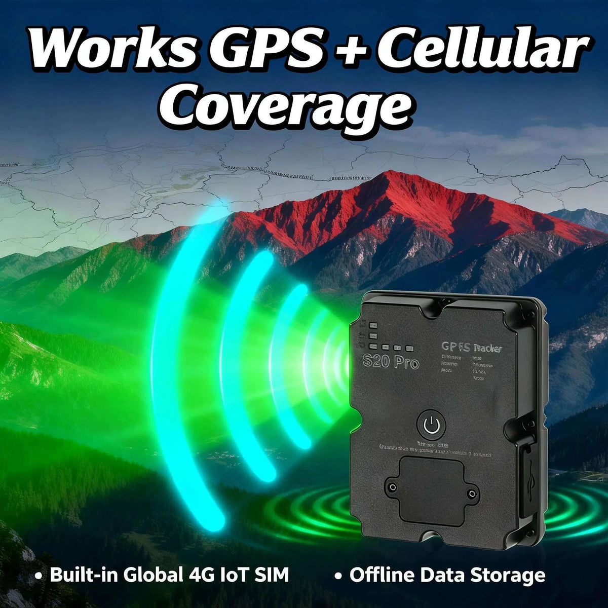 4G GPS Tracker with SOS for Hiking, Backpacking & Outdoor Safety-GERMANY