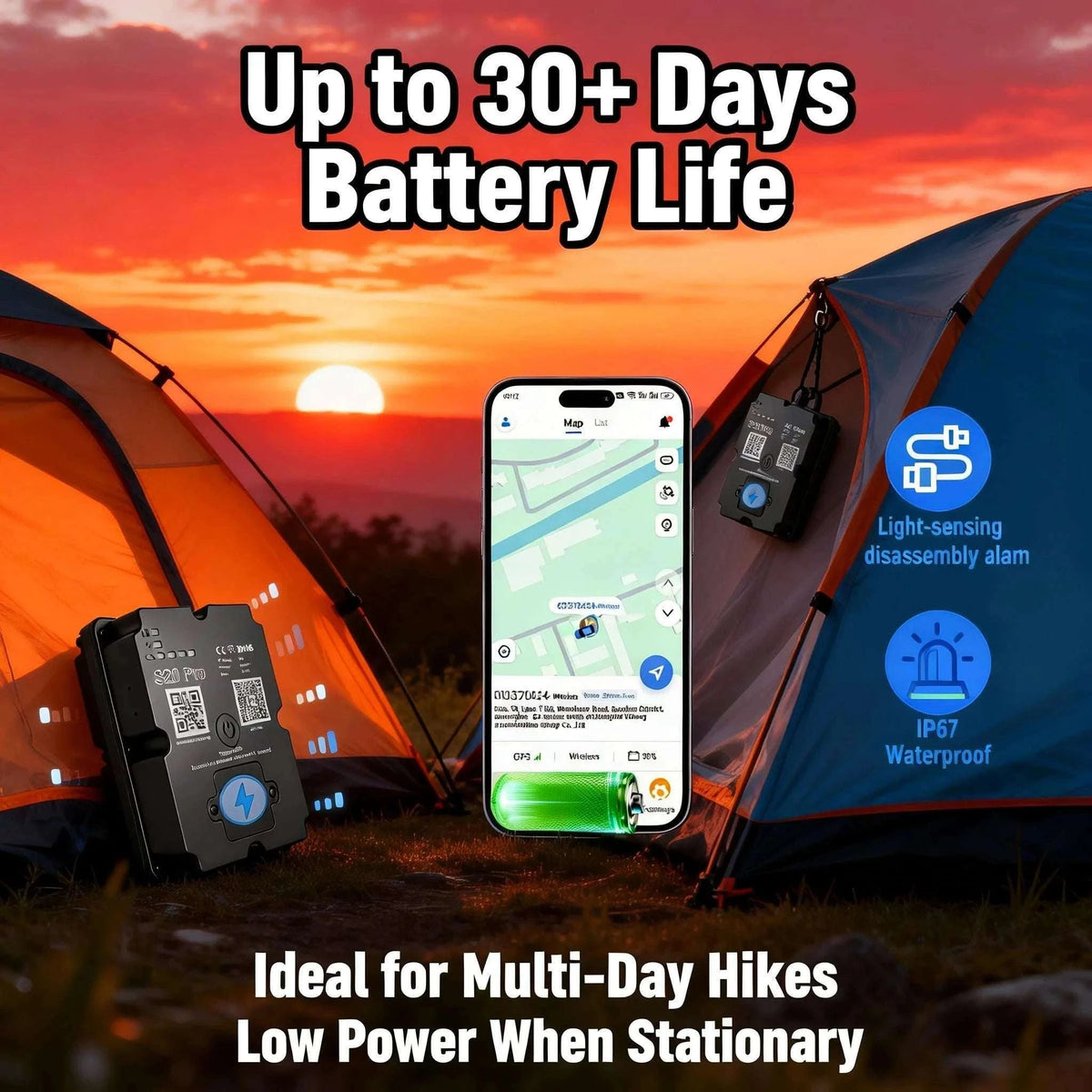 4G GPS Tracker with SOS for Hiking, Backpacking & Outdoor Safety-GERMANY