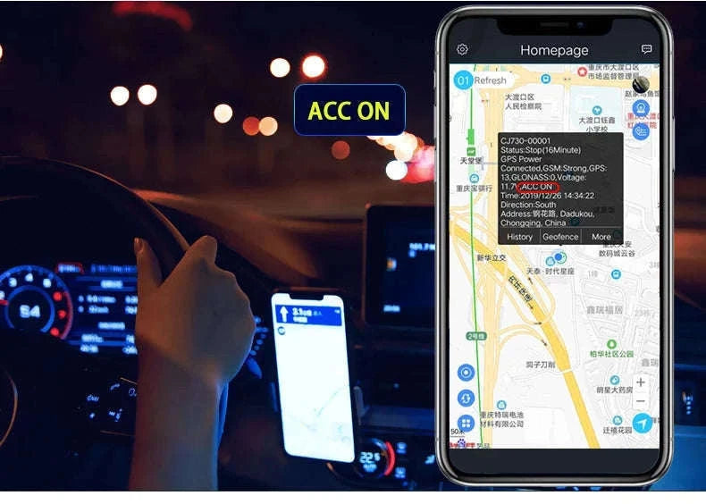 4G GPS Vehicle Tracker with ACC Alerts and Remote Fuel Cut-Off-CJ730F 4G SA