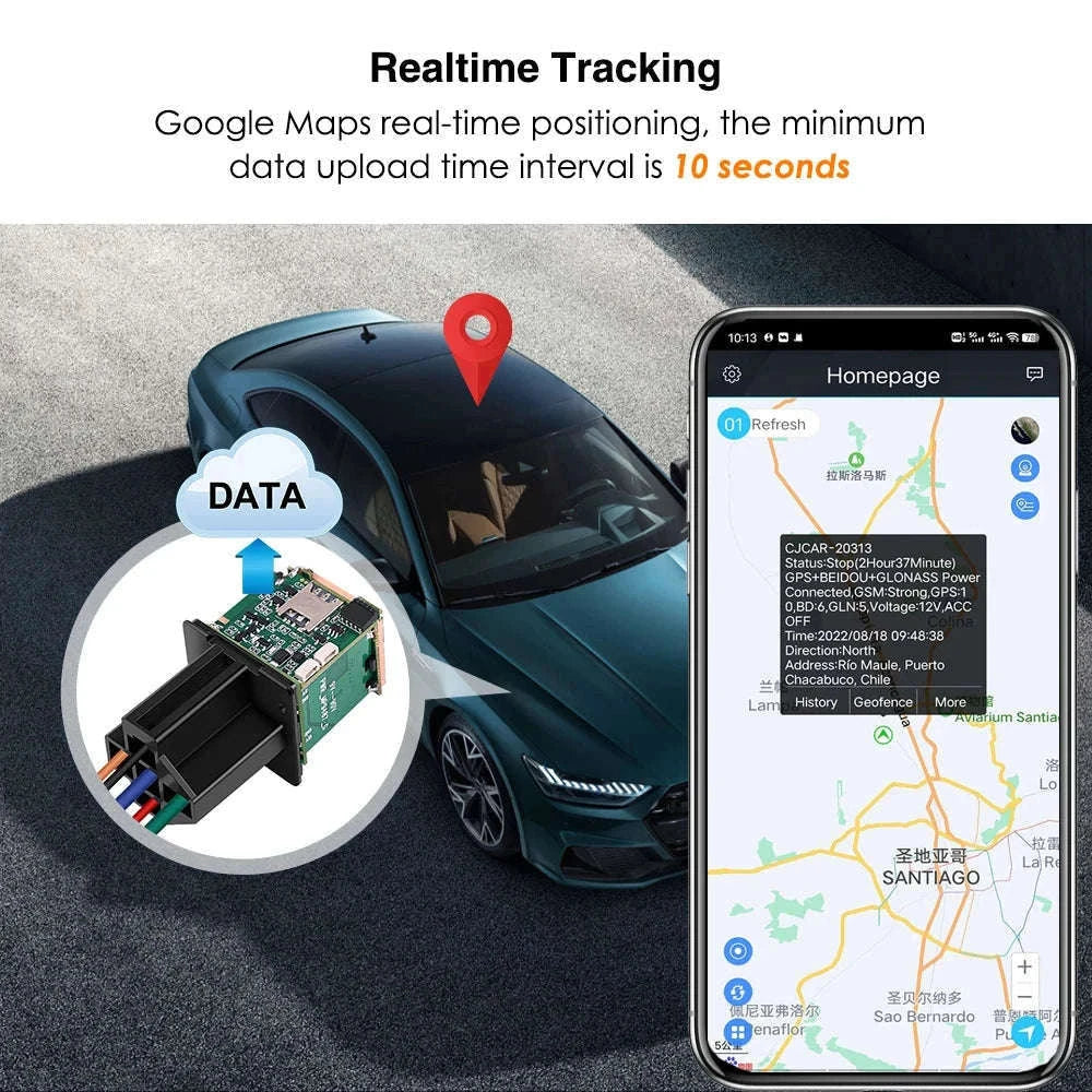 4G GPS Vehicle Tracker with ACC Alerts and Remote Fuel Cut-Off-CJ730F 4G SA