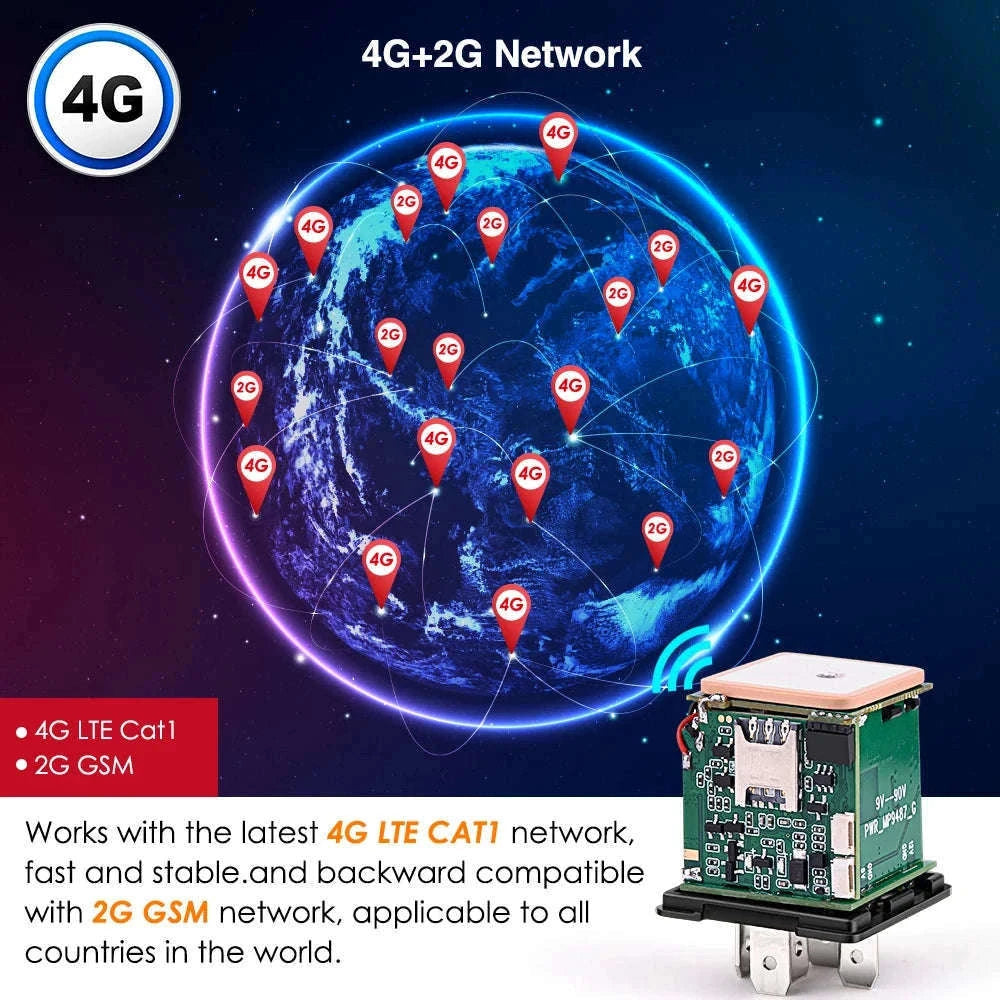 4G GPS Vehicle Tracker with ACC Alerts and Remote Fuel Cut-Off-CJ730F 4G SA