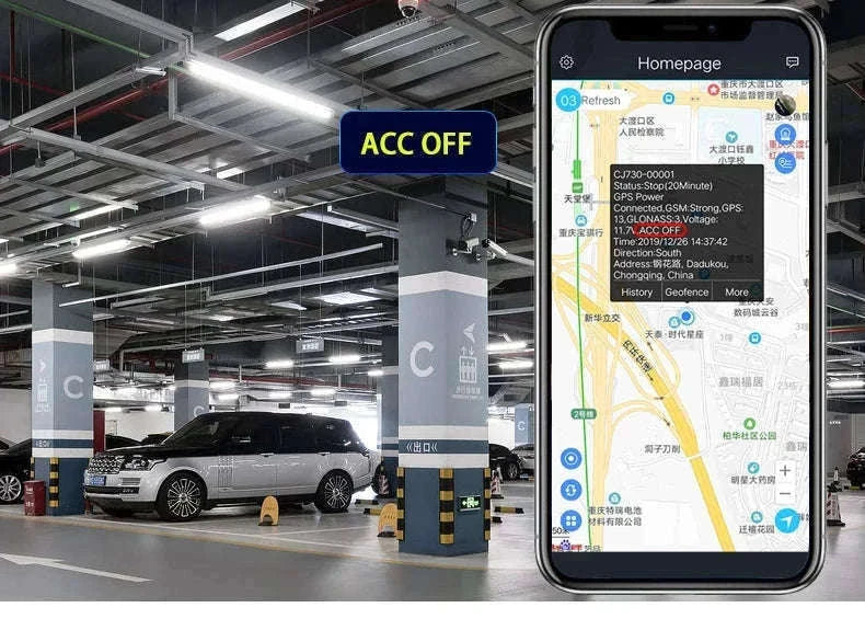 4G GPS Vehicle Tracker with ACC Alerts and Remote Fuel Cut-Off-CJ730F 4G SA