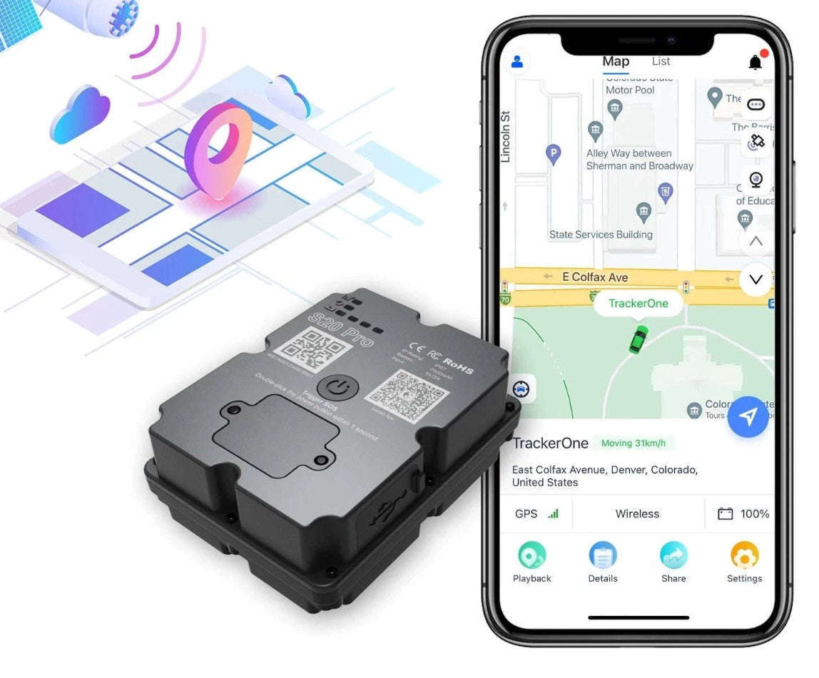 4G GPS Vehicle Tracker with Magnetic Mount & Real-Time App Tracking-spain