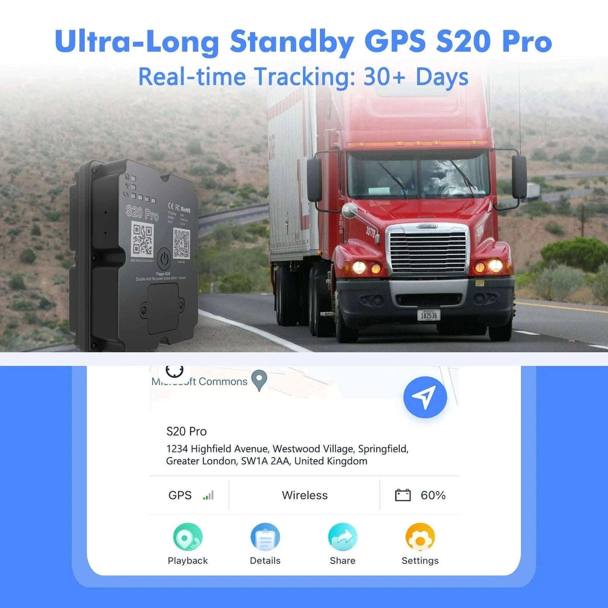 4G GPS Vehicle Tracker with Magnetic Mount & Real-Time App Tracking-spain