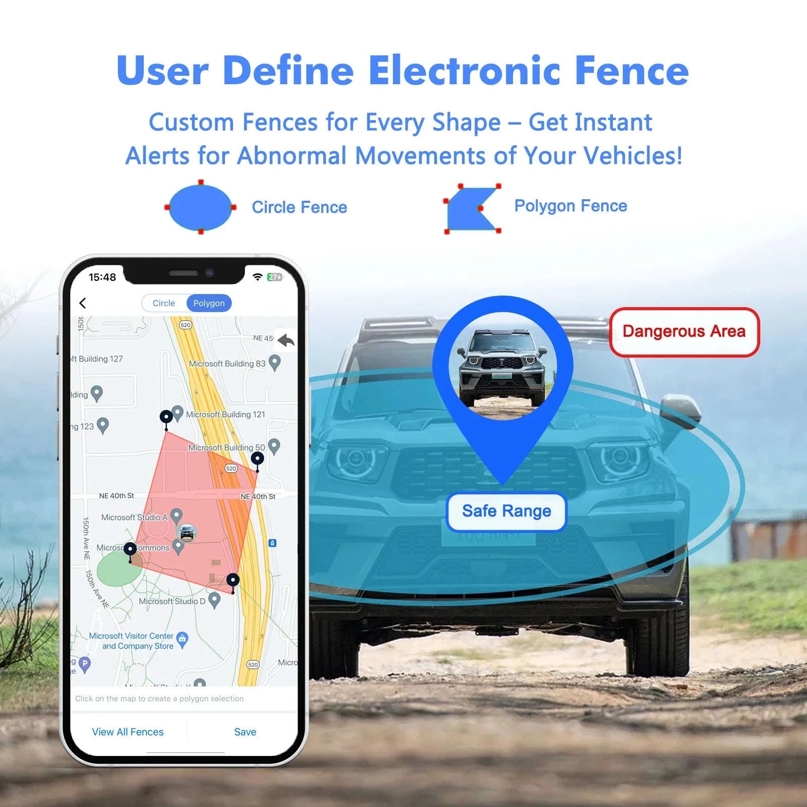 4G GPS Vehicle Tracker with Real-Time Tracking & 7500mAh Battery-GPS Tracker / Mexico