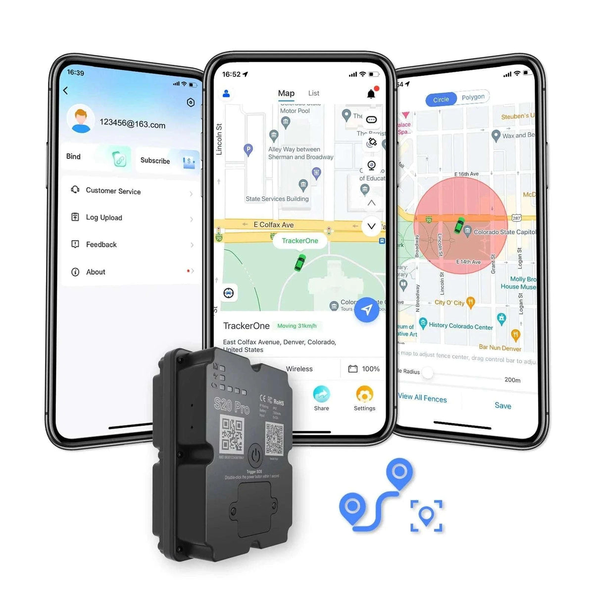 4G GPS Vehicle Tracker with Real-Time Tracking & Long Battery Life-black / france