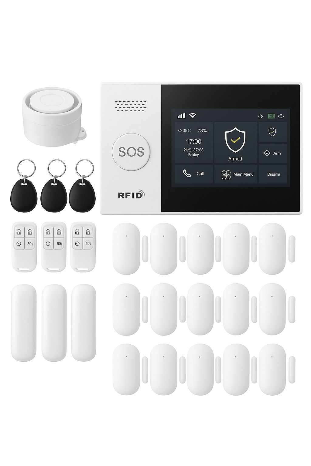 PGST 4G Home Anti-Theft Alarm System, Tuya, kit de alarmă de siguranță cu senzor de mișcare PIR, wireless, WiFi, GSM, PG-107