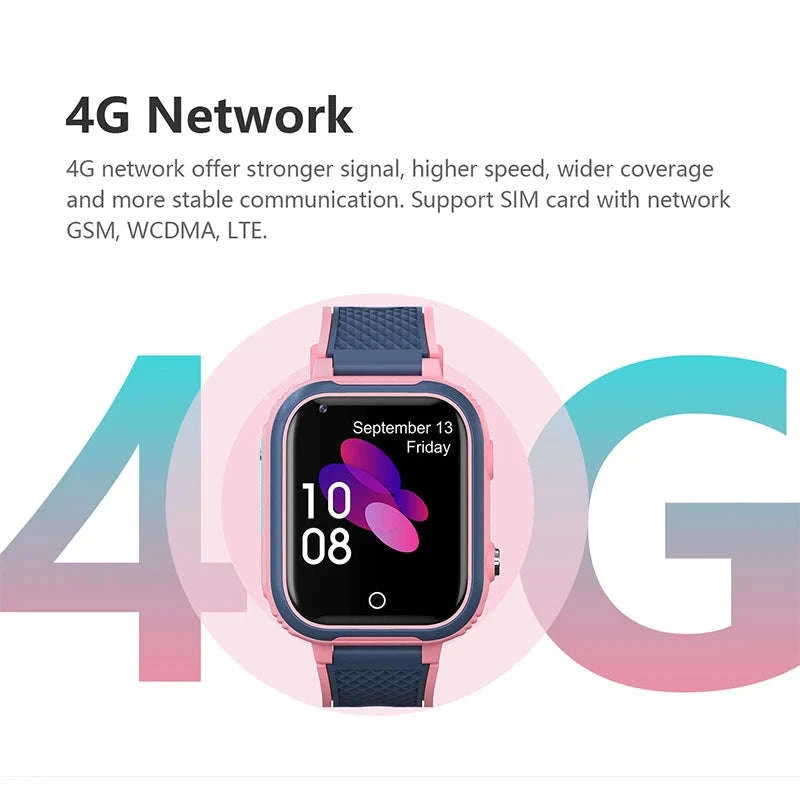4G Kids Smart Watch GPS WiFi Video Call SOS Camera Tracker-Global version / add more strap