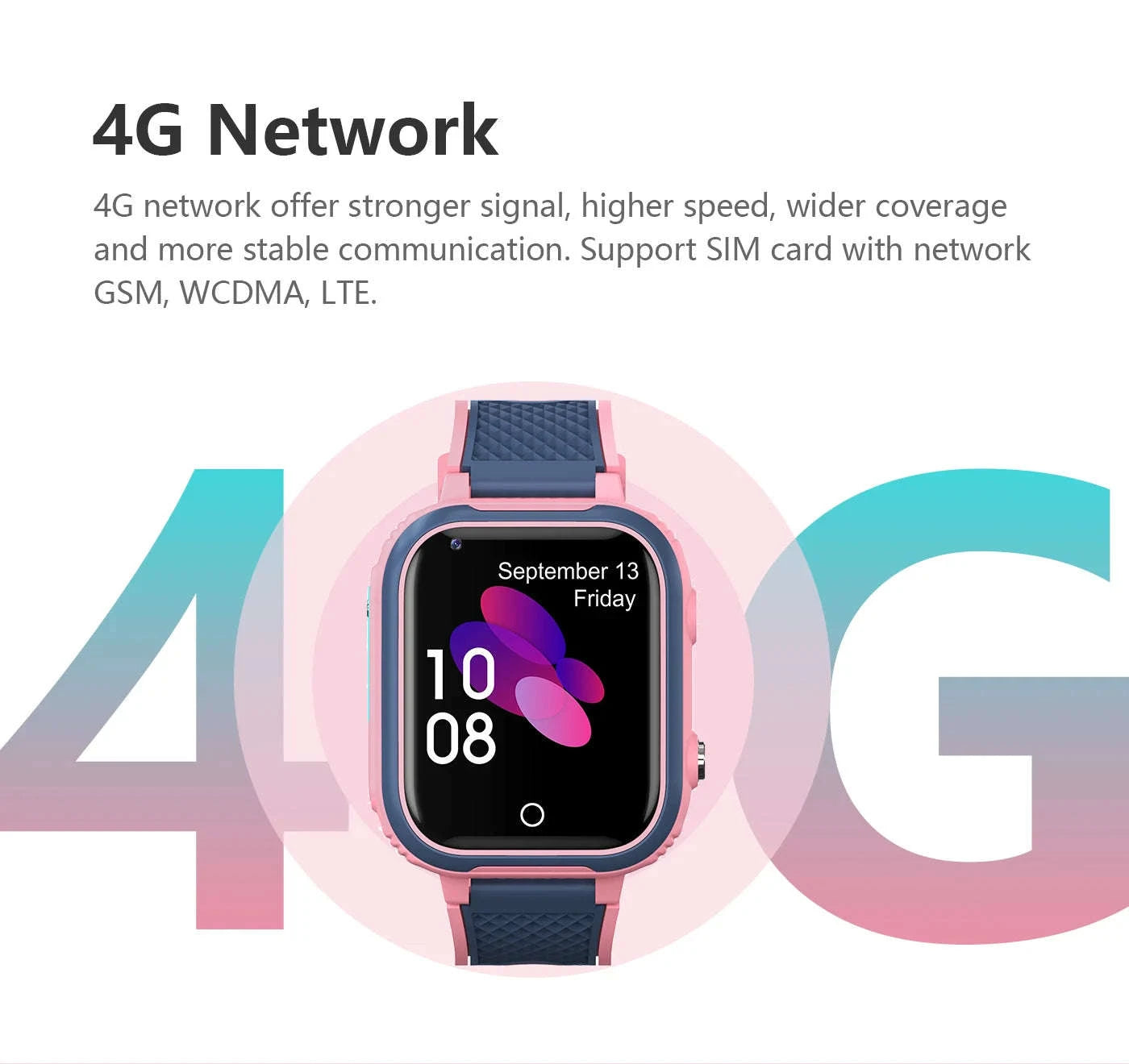 4G Kids Smart Watch GPS WiFi Video Call SOS Camera Tracker-Global version / add more strap