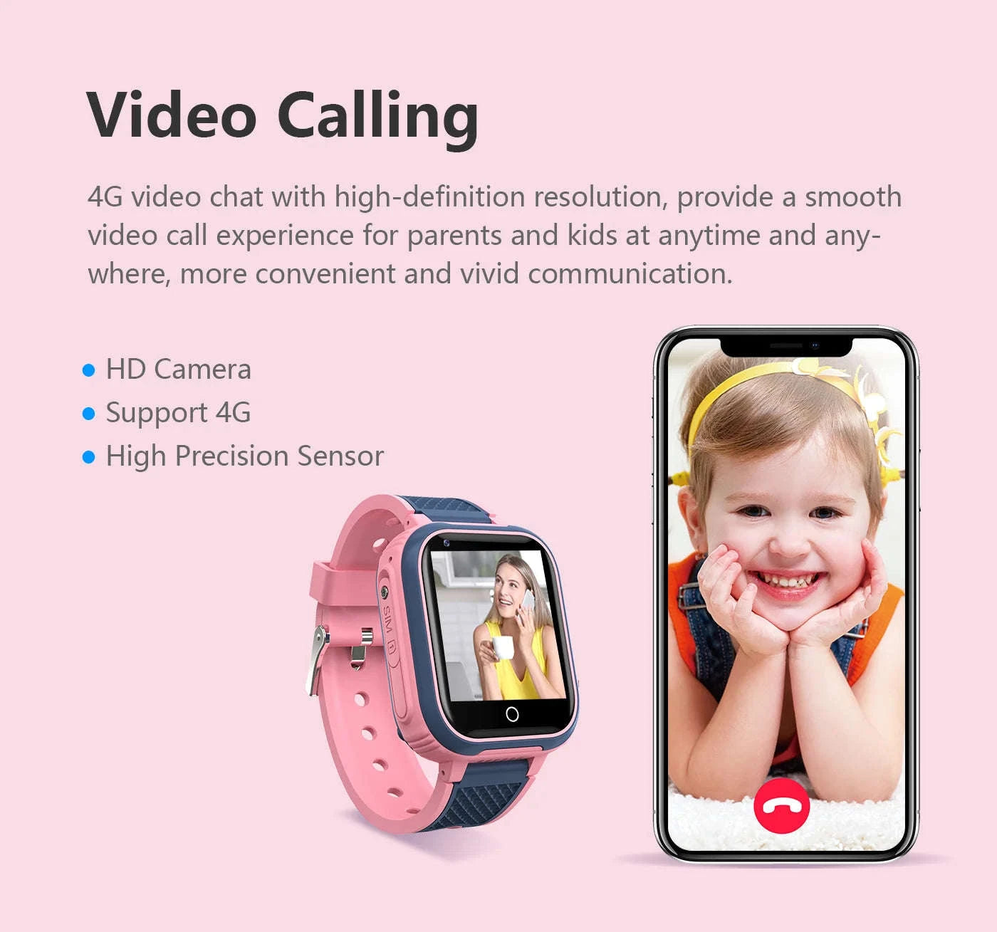 4G Kids Smart Watch GPS WiFi Video Call SOS Camera Tracker-Global version / add more strap