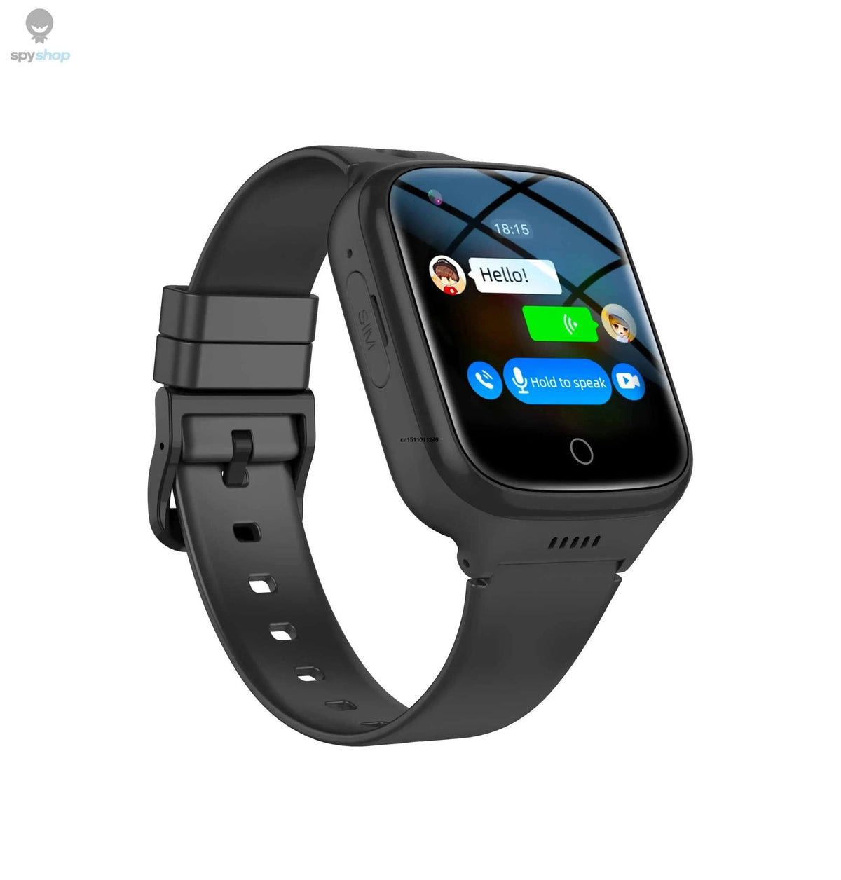 4G Kids Smart Watch with GPS, Video Calls, and SOS Alerts-Black / Asia version