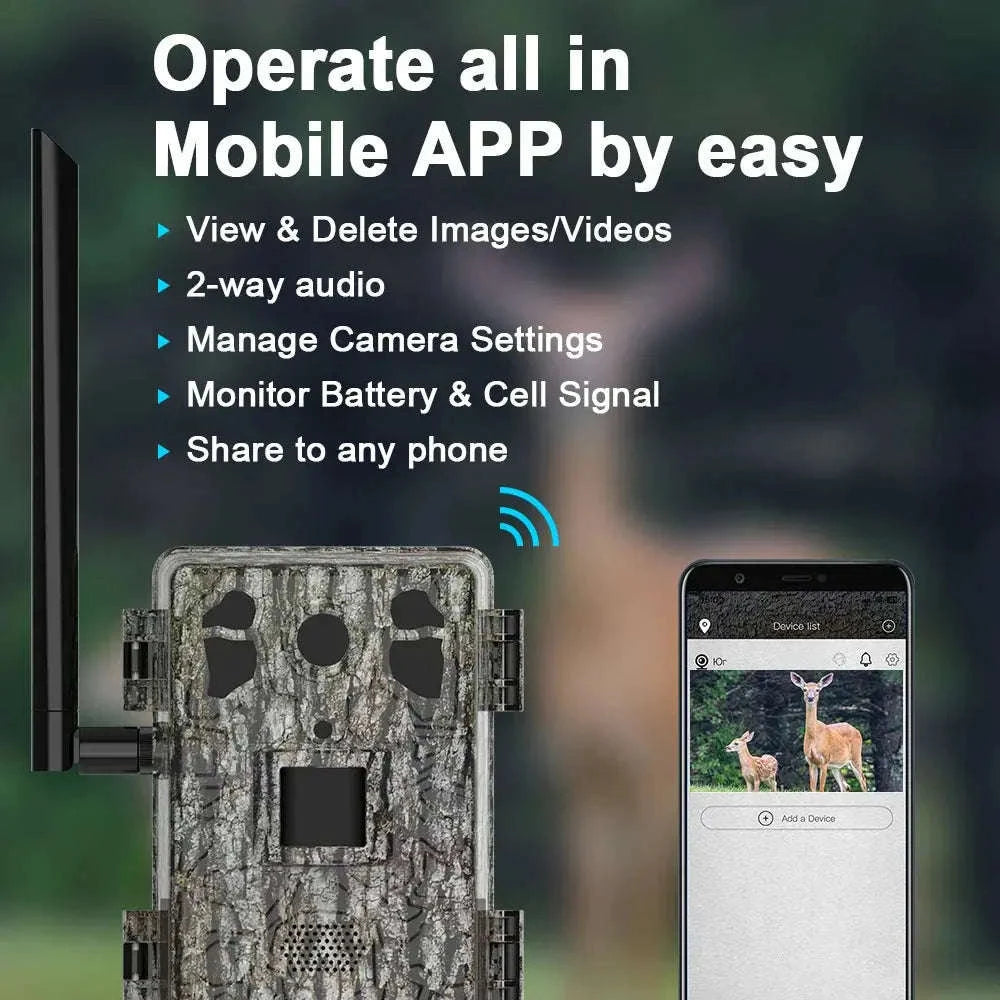 4G LTE Hunting Trail Camera with Solar Panel – Wireless Wildlife Monitoring-Default Title