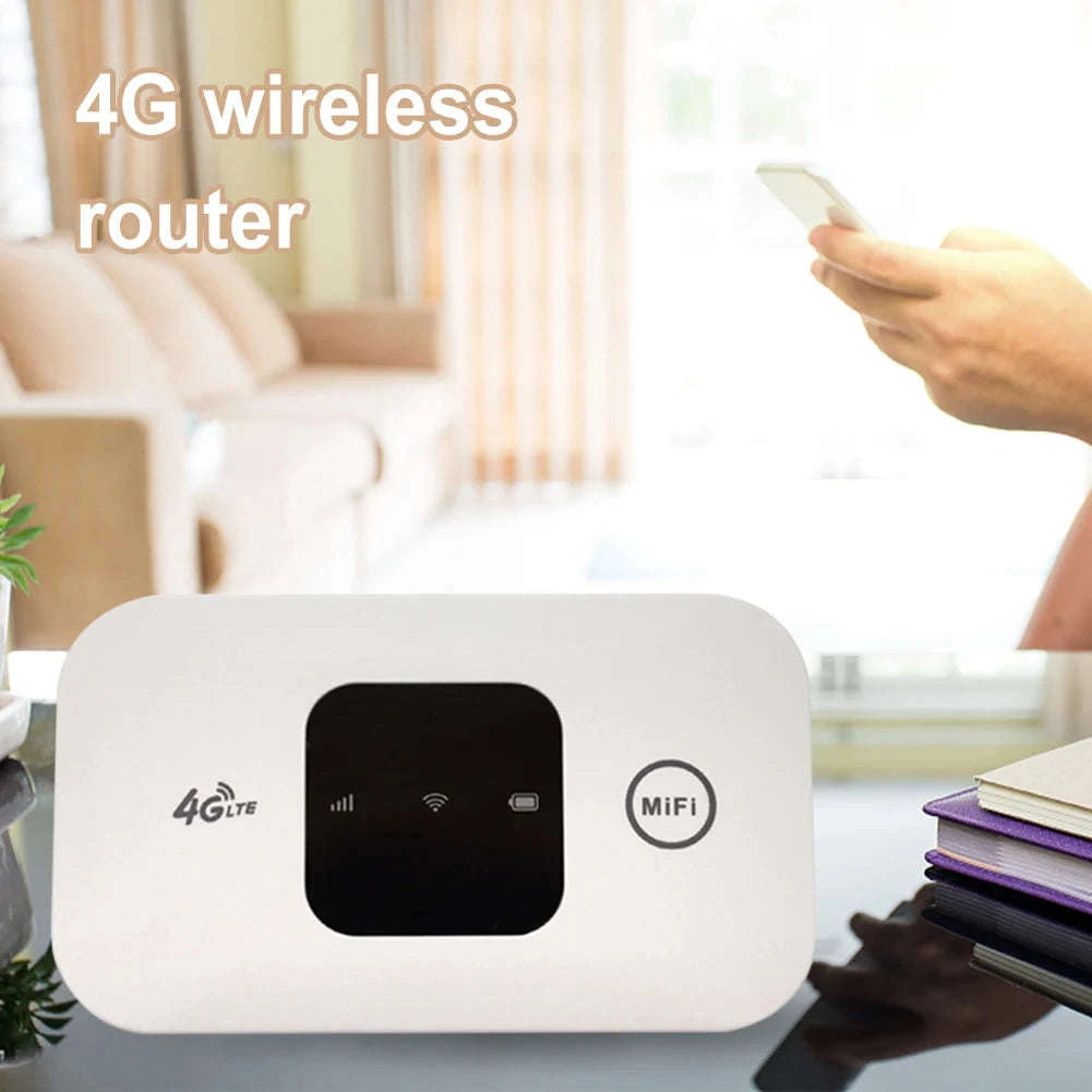 4G LTE Pocket WiFi Router with SIM Card Slot, 2100mAh Battery, 150Mbps-Default Title