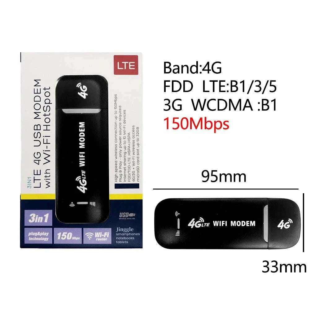4G LTE Router with SIM Hotspot and WiFi Repeater-usb plug