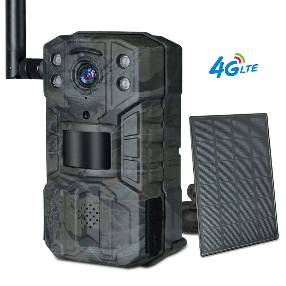 4G LTE Solar Hunting Trail Camera with 14MP and 30M Night Vision-US regulations