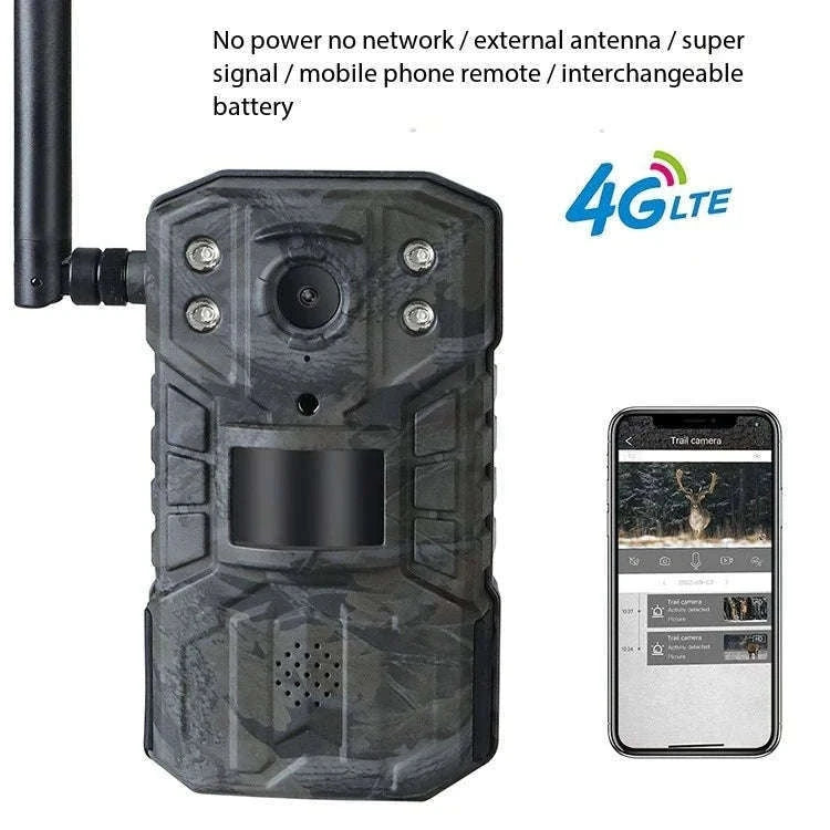 4G LTE Solar Hunting Trail Camera with 14MP and 30M Night Vision-US regulations