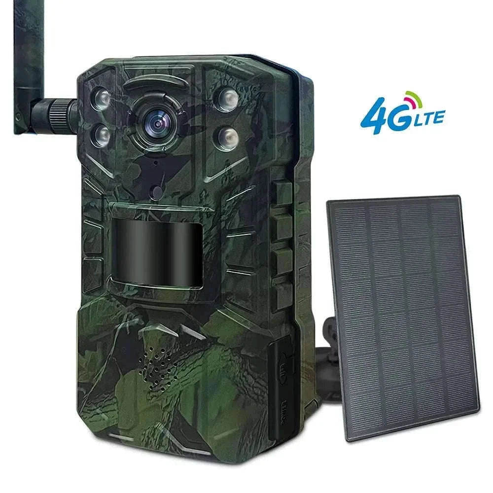 4G LTE Solar Hunting Trail Camera with 14MP and 30M Night Vision-US regulations