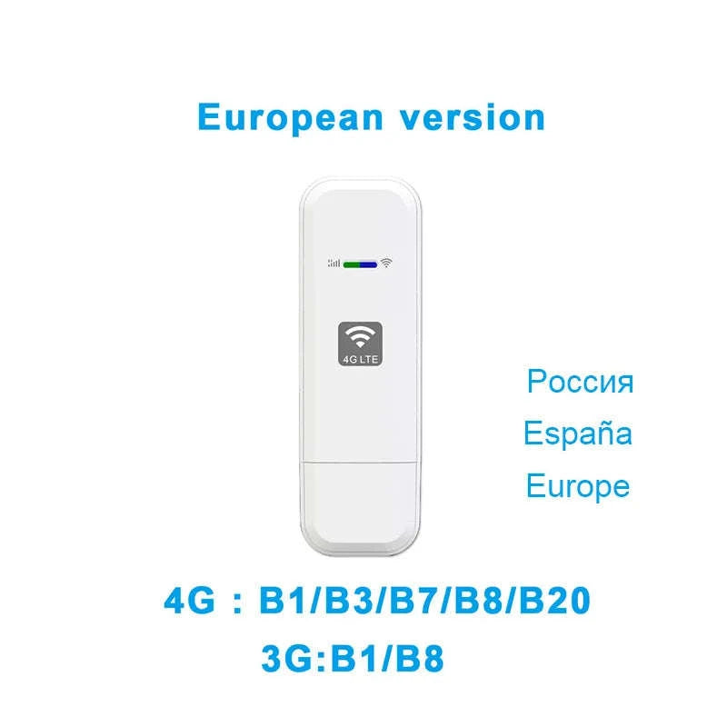 4G LTE USB WiFi Router with Nano SIM Card Support-Europe version / EU Version
