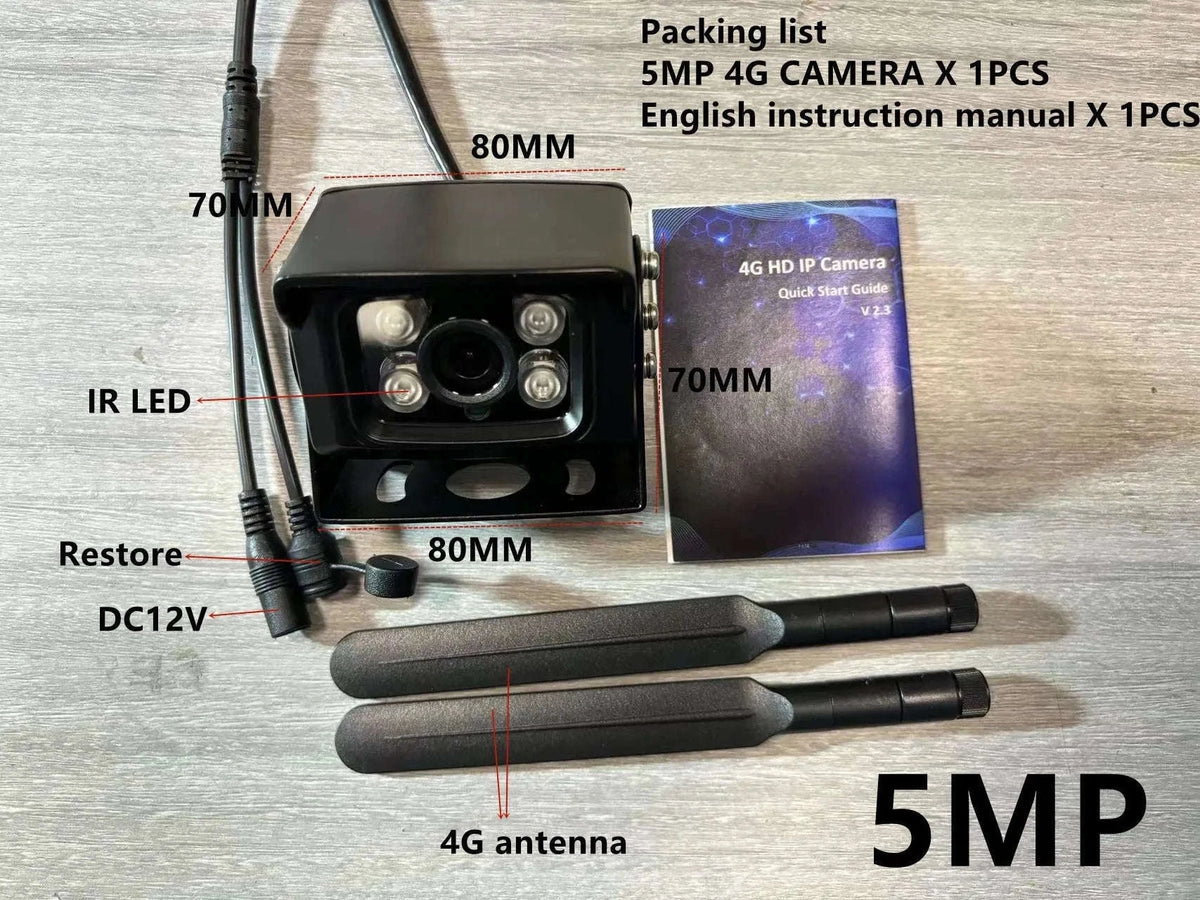4G LTE Waterproof IP Camera with Motion Detection and Remote Monitoring-2MP 4G WIFI AP EU / 3.6mm