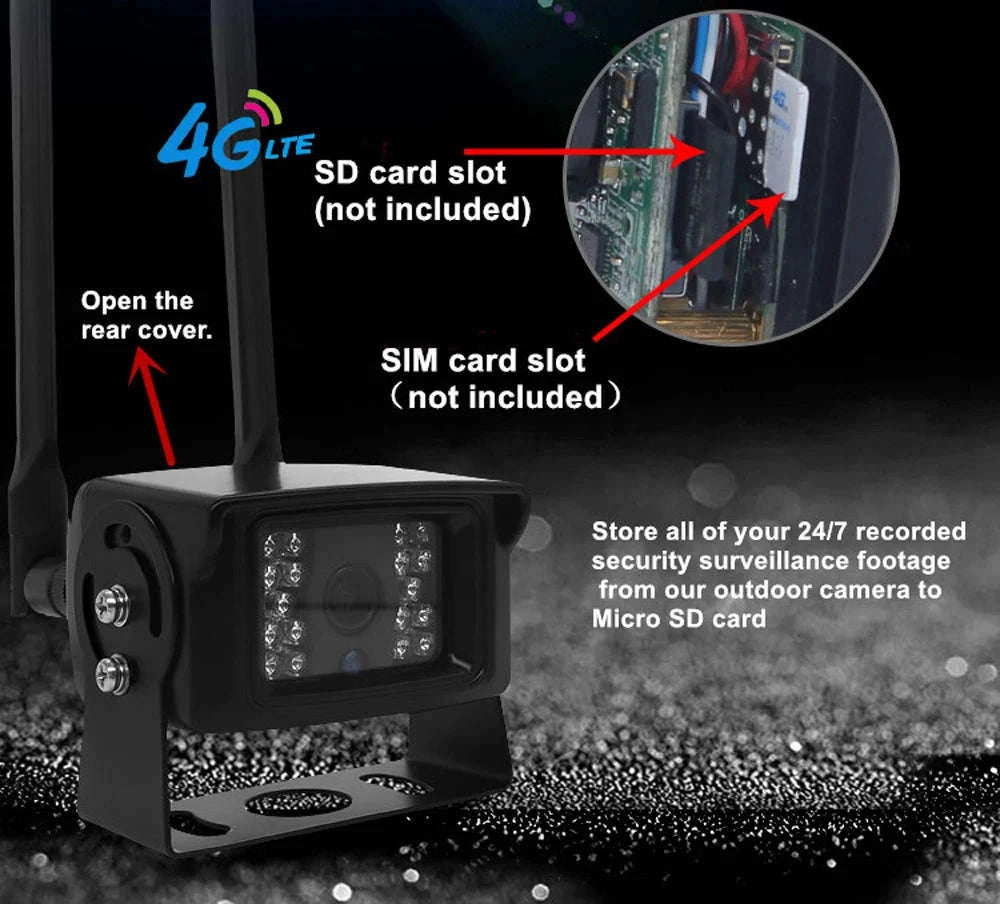 4G LTE Waterproof IP Camera with Motion Detection and Remote Monitoring-2MP 4G WIFI AP EU / 3.6mm