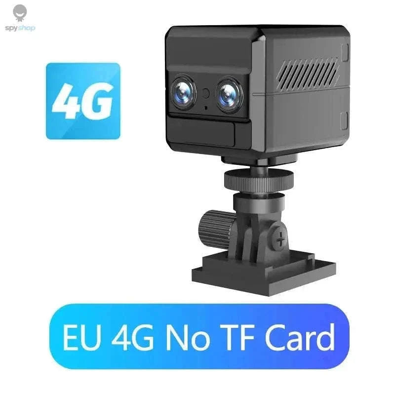 4G Mini 4K Dual-Lens Camera with 6X Zoom and Night Vision-EU Camera Add 64G TF / Type-C