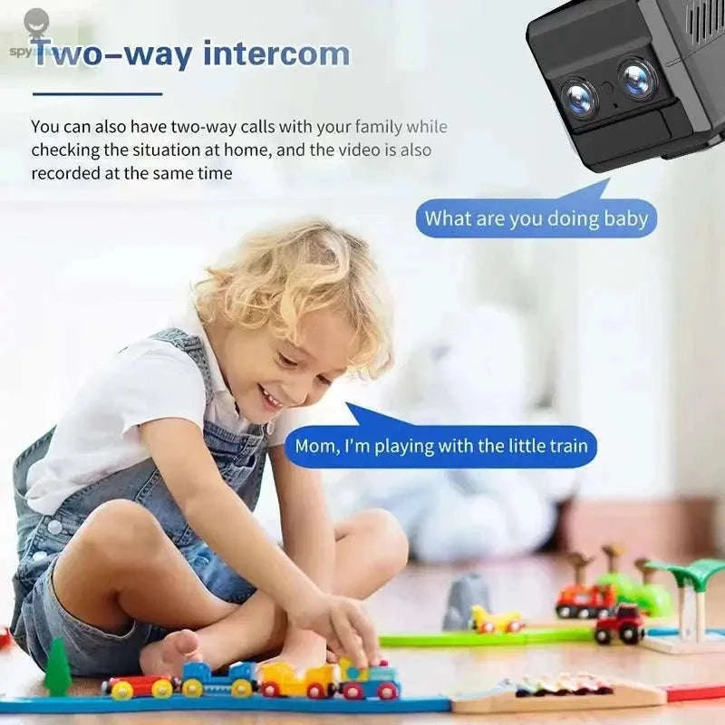 4G Mini 4K Dual-Lens Camera with 6X Zoom and Night Vision-EU Camera Add 64G TF / Type-C