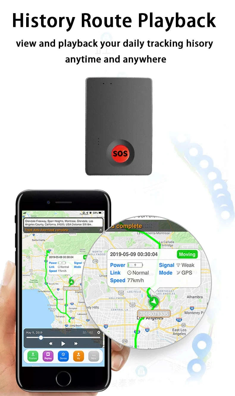 4G Mini GPS Tracker with Built-In Battery and Waterproof Design-Default Title