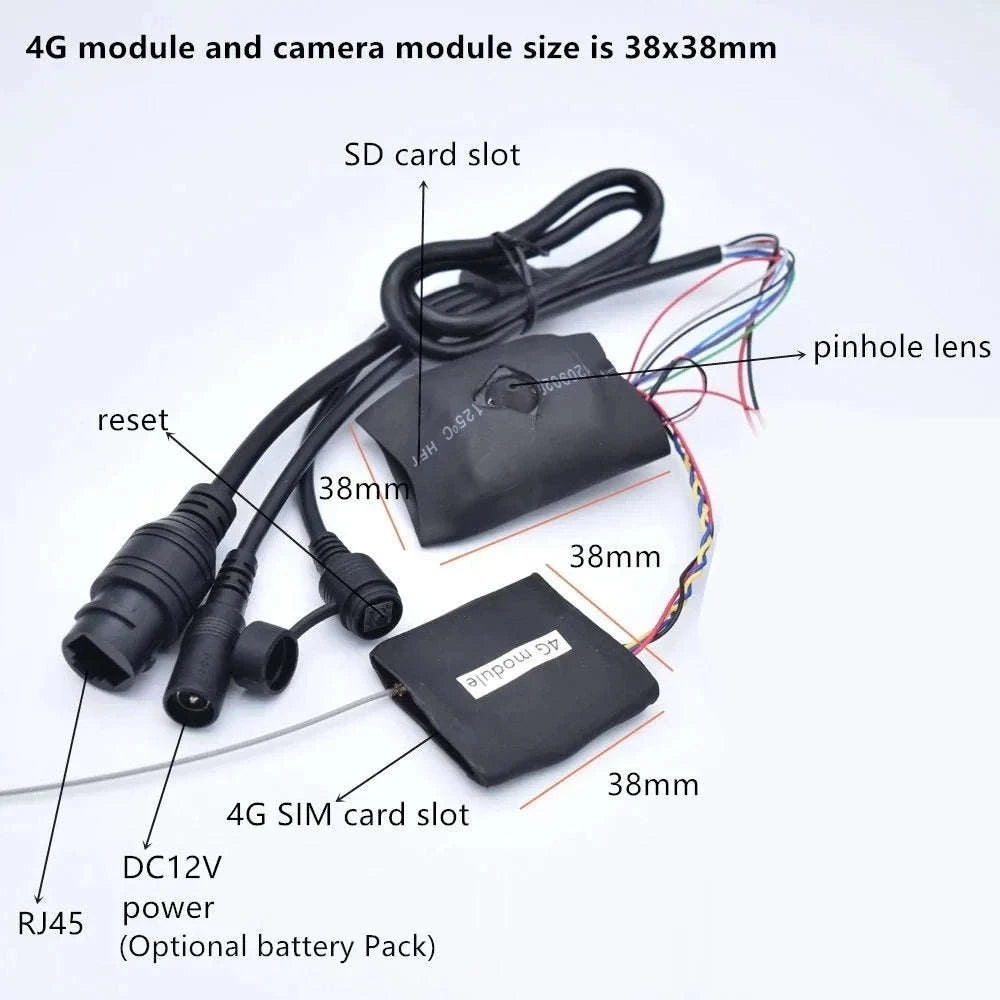 4G Mini IP Camera Module with Pinhole Lens and HD Video-2MP EU / EU Plug
