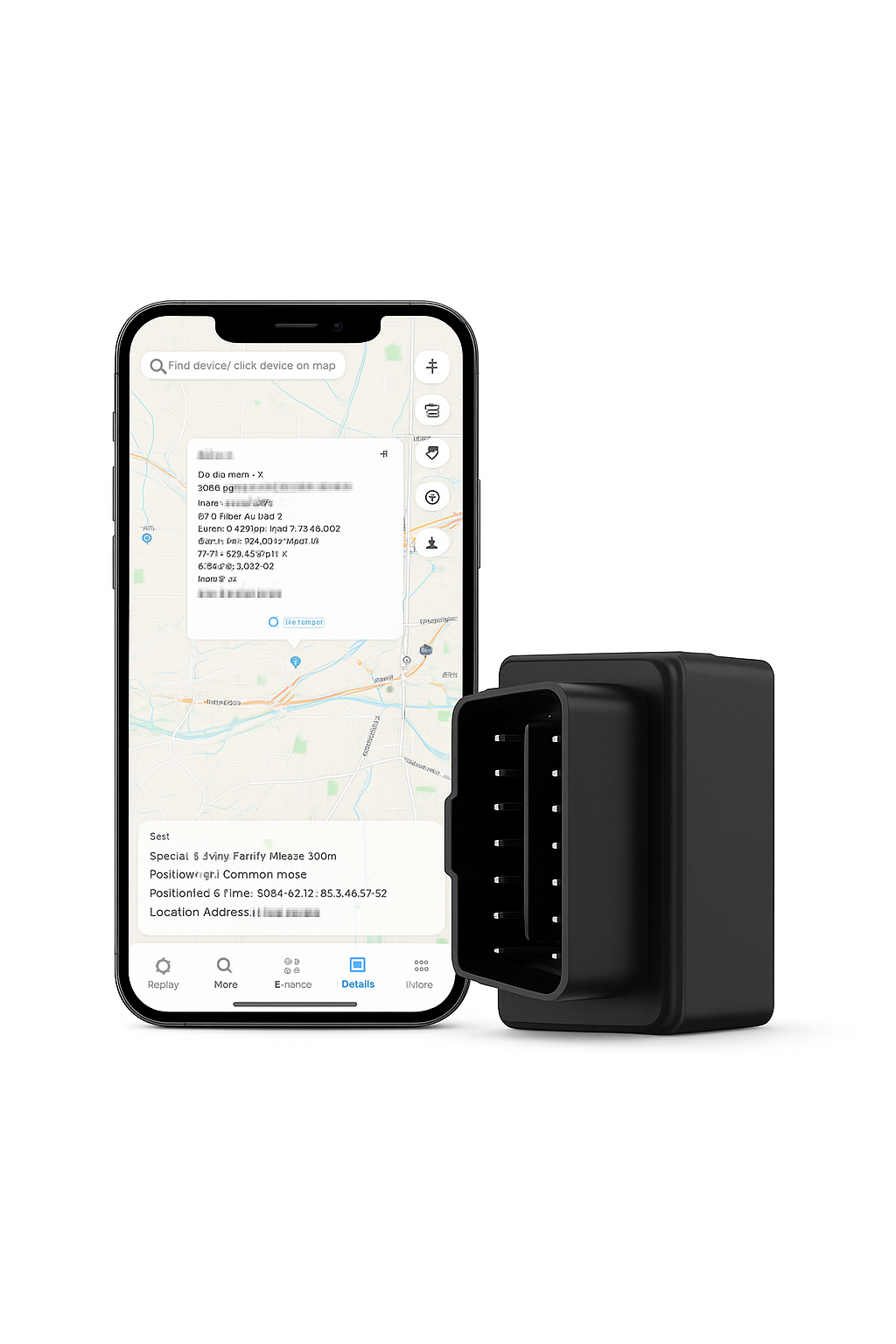 Rastreador de Carro GPS OBD II 4G com Bateria Integrada e App