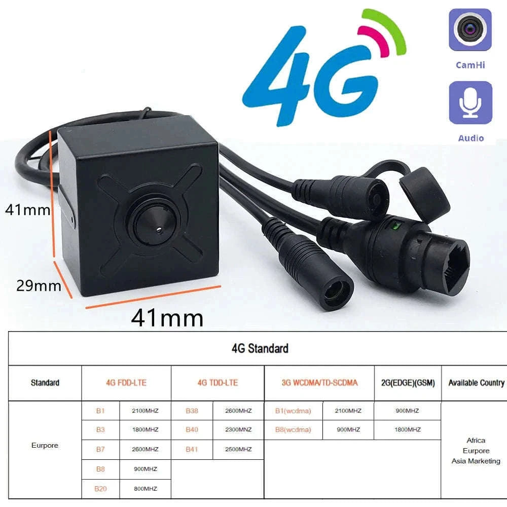 4G Mini Security Camera with Motion Detection and 5MP HD-2MP Only EU bands