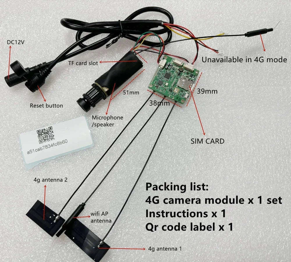 4G SIM Card Mini 1080P Camera for Remote Surveillance-