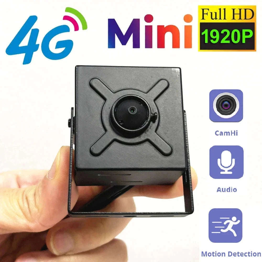 4G SIM Card Mini Camera with HD Viewing and Motion Alerts-2MP Wide Angle lens