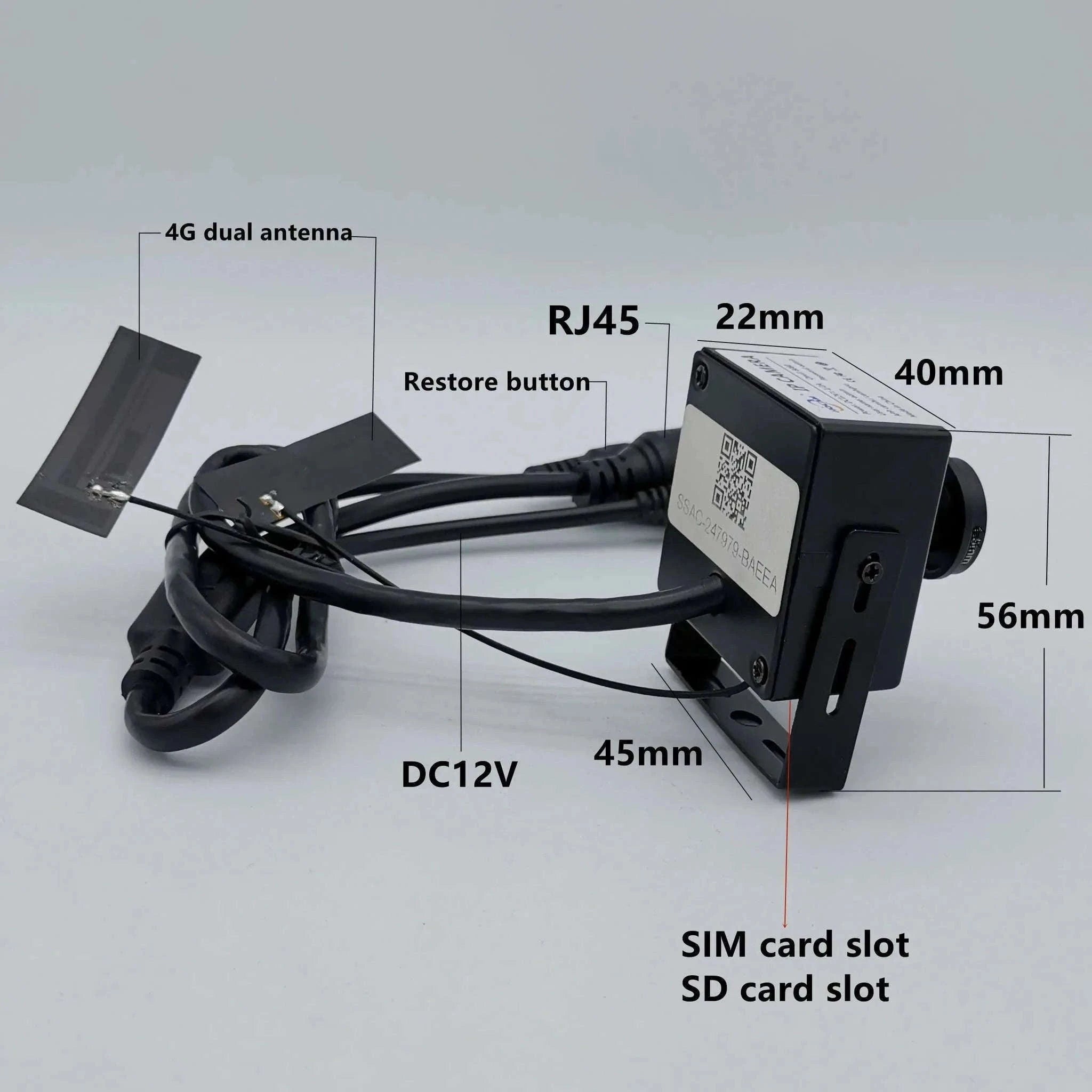 4G SIM Card Mini Camera with HD Viewing and Motion Alerts-2MP Wide Angle lens