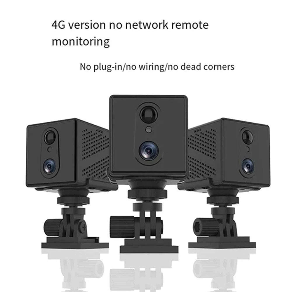 4G SIM Mini Security Camera 5MP Indoor Night Vision with Battery-4G No Card