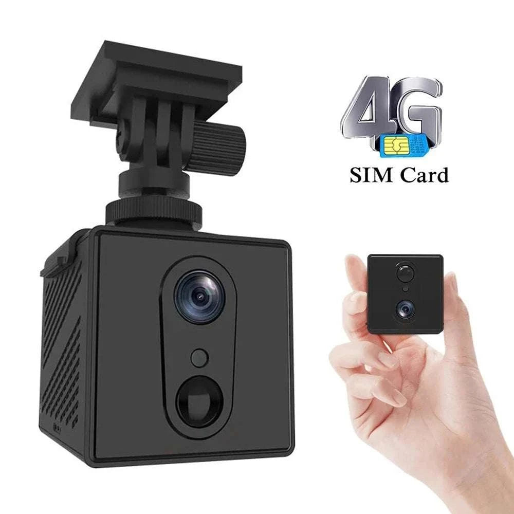 4G SIM Mini Security Camera 5MP Indoor Night Vision with Battery-4G No Card