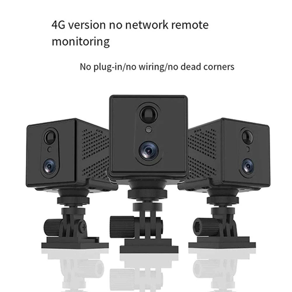 4G SIM Mini Security Camera 5MP Indoor Night Vision with Battery-4G No Card