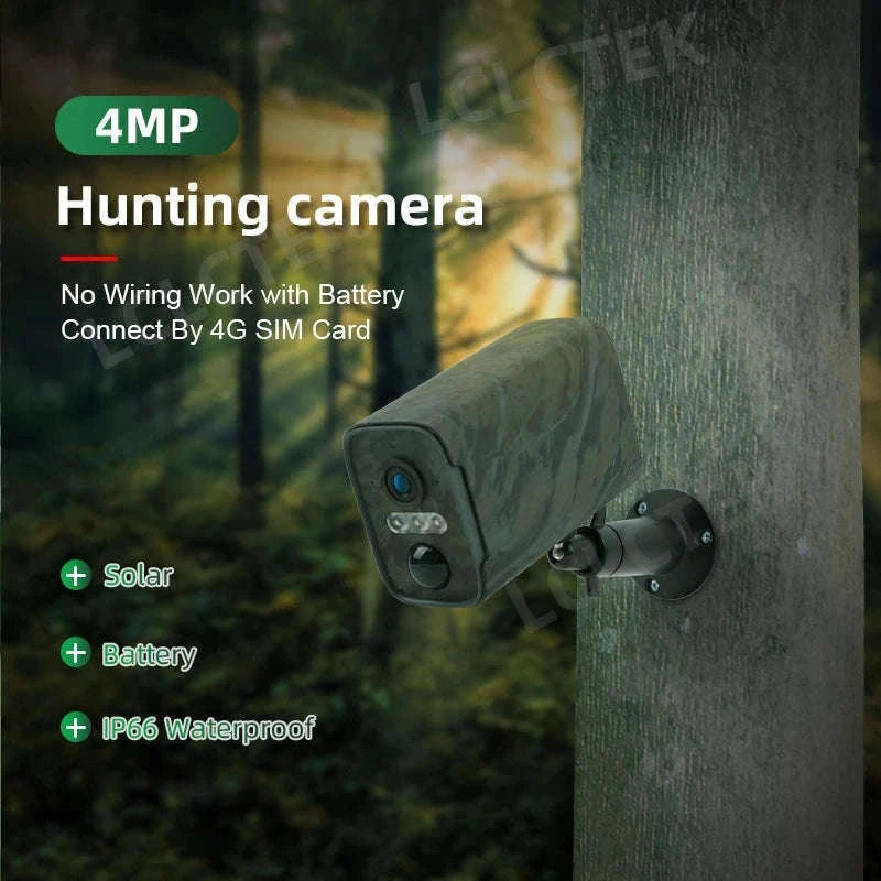 4G SIM Trail Camera with 2K Remote Monitoring-4MP 4G Cam 64G