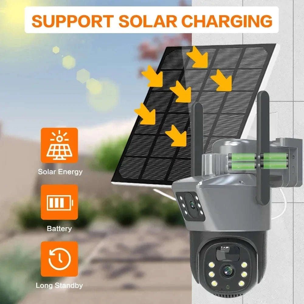 4G Solar Dual Lens Outdoor Security Camera 8MP 4K PIR Human Detection-EseeCloud 4G Solar / Poland