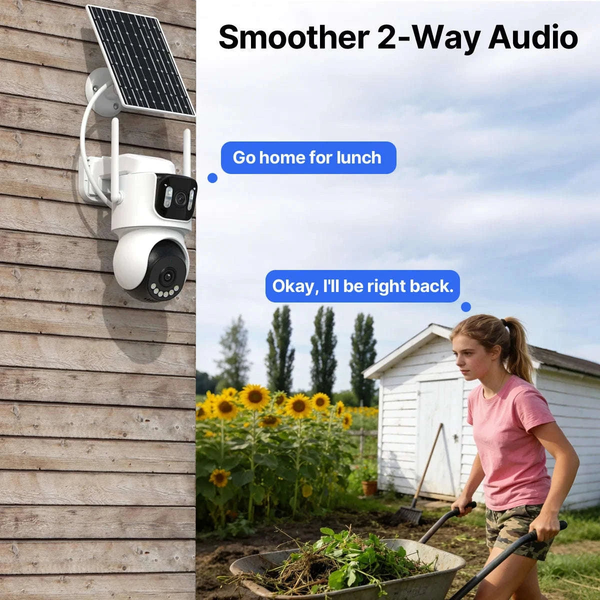 4G Solar Outdoor Security Camera with Battery, PTZ, Auto Tracking-Camera Add 64G / Poland