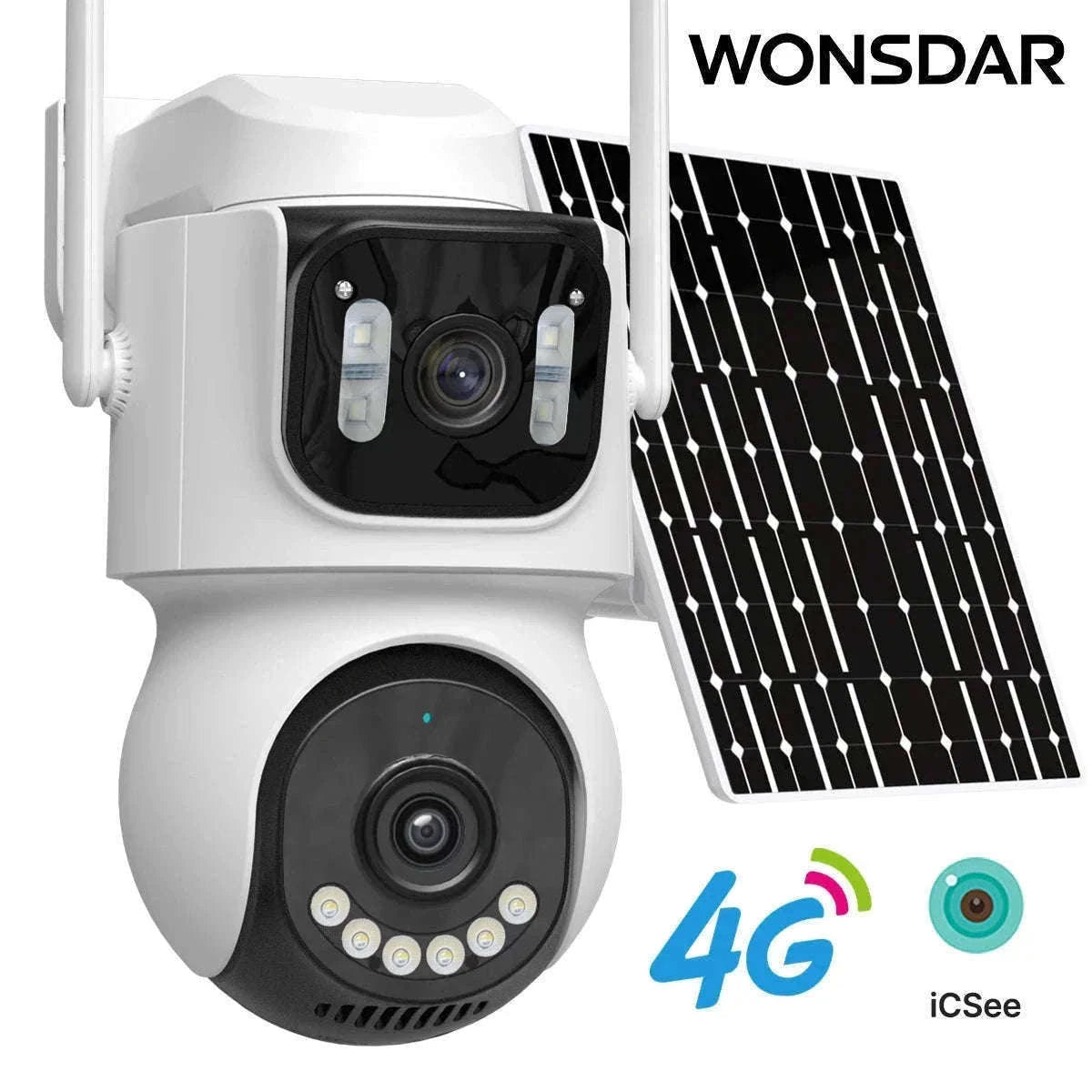 4G Solar Outdoor Security Camera with Battery, PTZ, Auto Tracking-Camera Add 64G / Poland