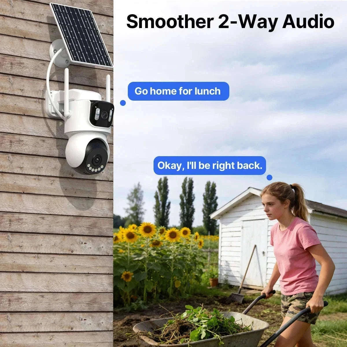 4G Solar Outdoor Security Camera with Battery, PTZ, Auto Tracking-Camera Add 64G / Poland