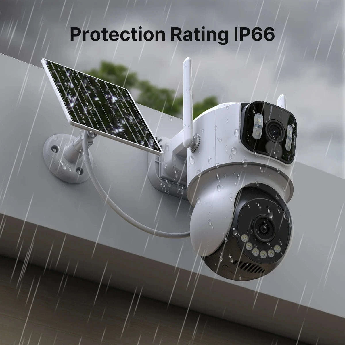 4G Solar Outdoor Security Camera with PTZ Auto Tracking Night Vision and Two-Way Audio-Camera Add 64G / Poland