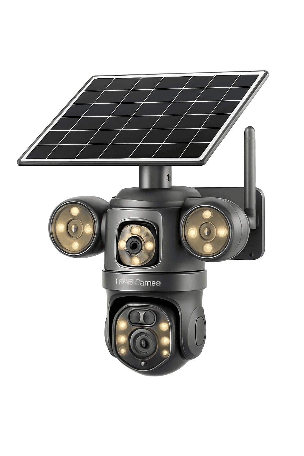 4G Solar Outdoor Security Camera with Triple Lens and PIR Detection-4G camera add 128GB / Poland