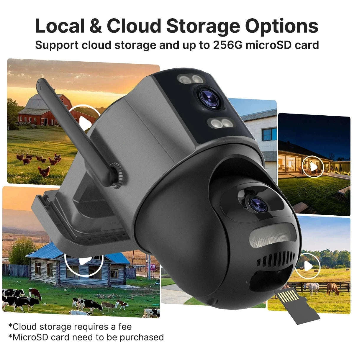 4G Solar PTZ Security Camera with Auto Tracking and 24/7 Recording-Camera No Card / Poland
