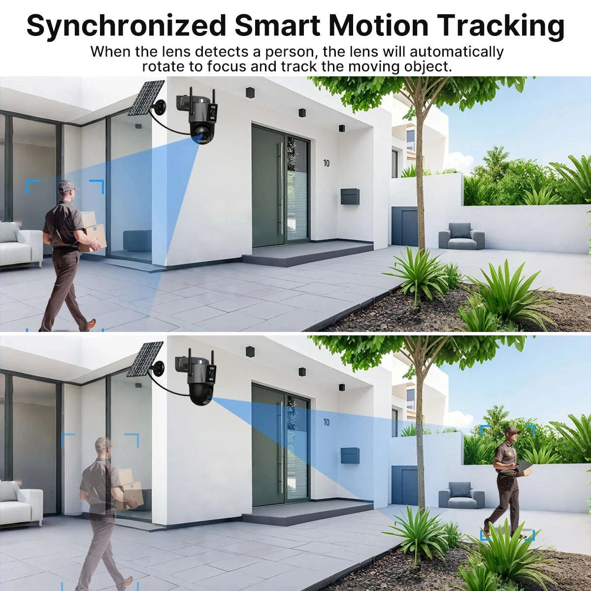 4G Solar PTZ Security Camera with Auto Tracking and 24/7 Recording-Camera No Card / Poland