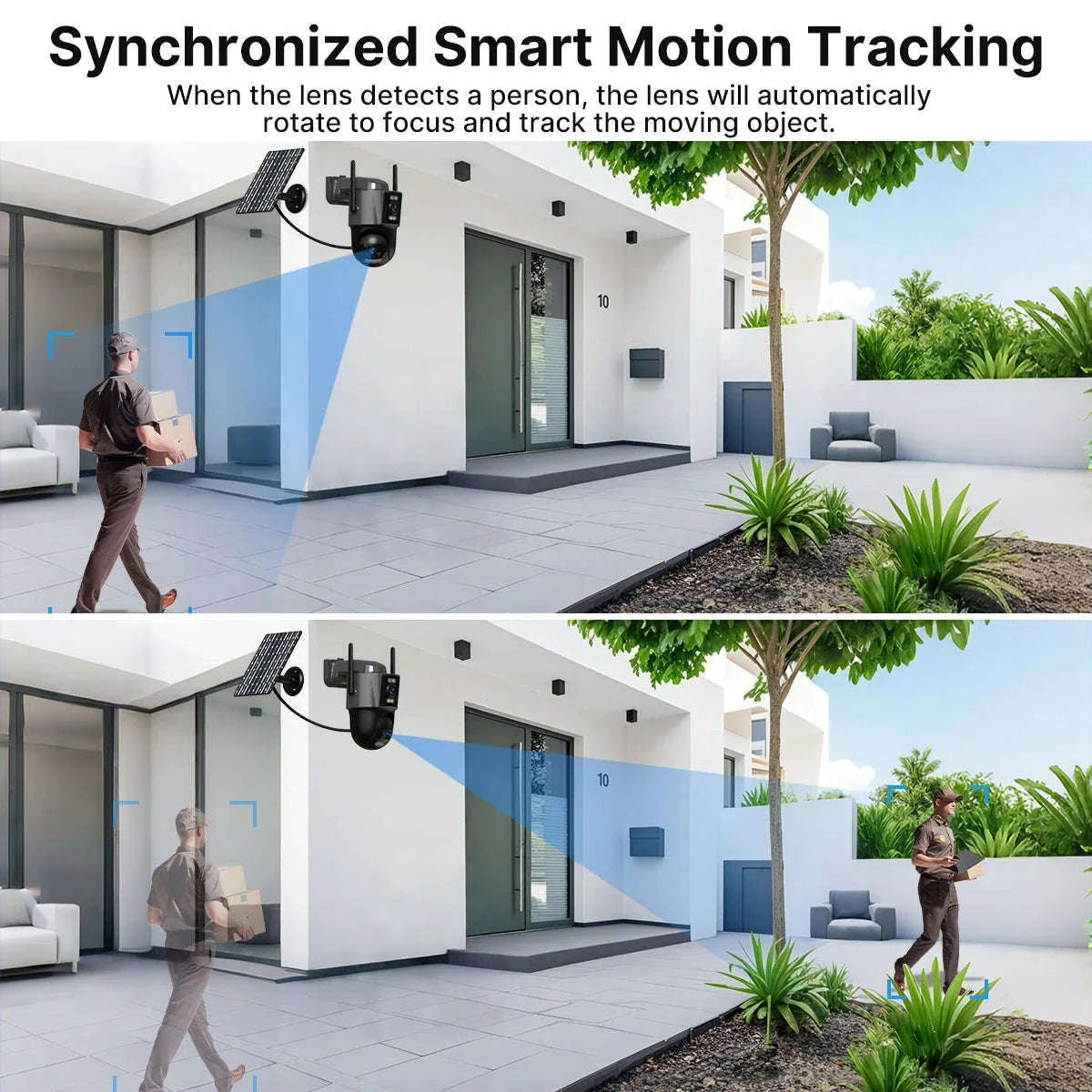 4G Solar PTZ Security Camera with Auto Tracking and 24/7 Recording-Camera No Card / Poland