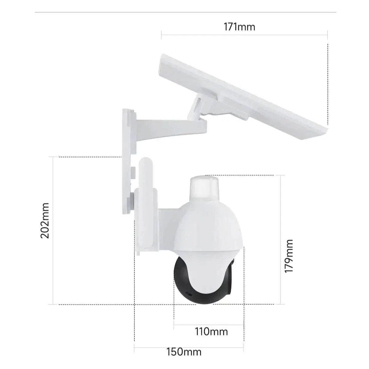 4G Solar Security Camera PTZ 3MP Outdoor Night Vision Surveillance-4G Camera / EU Plug